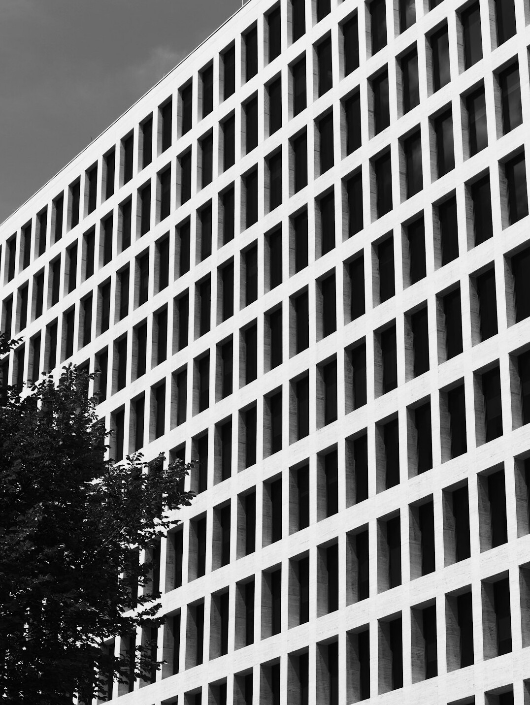 Modern glass office building exterior