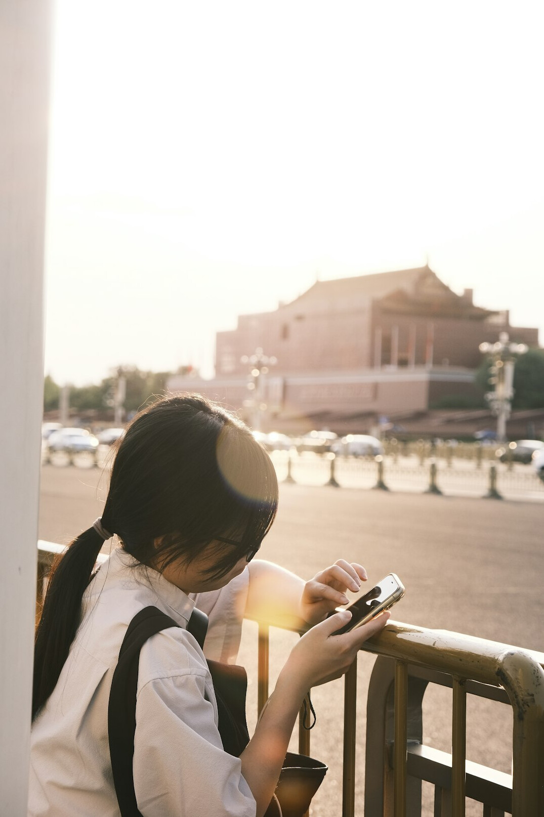 young person using smartphone